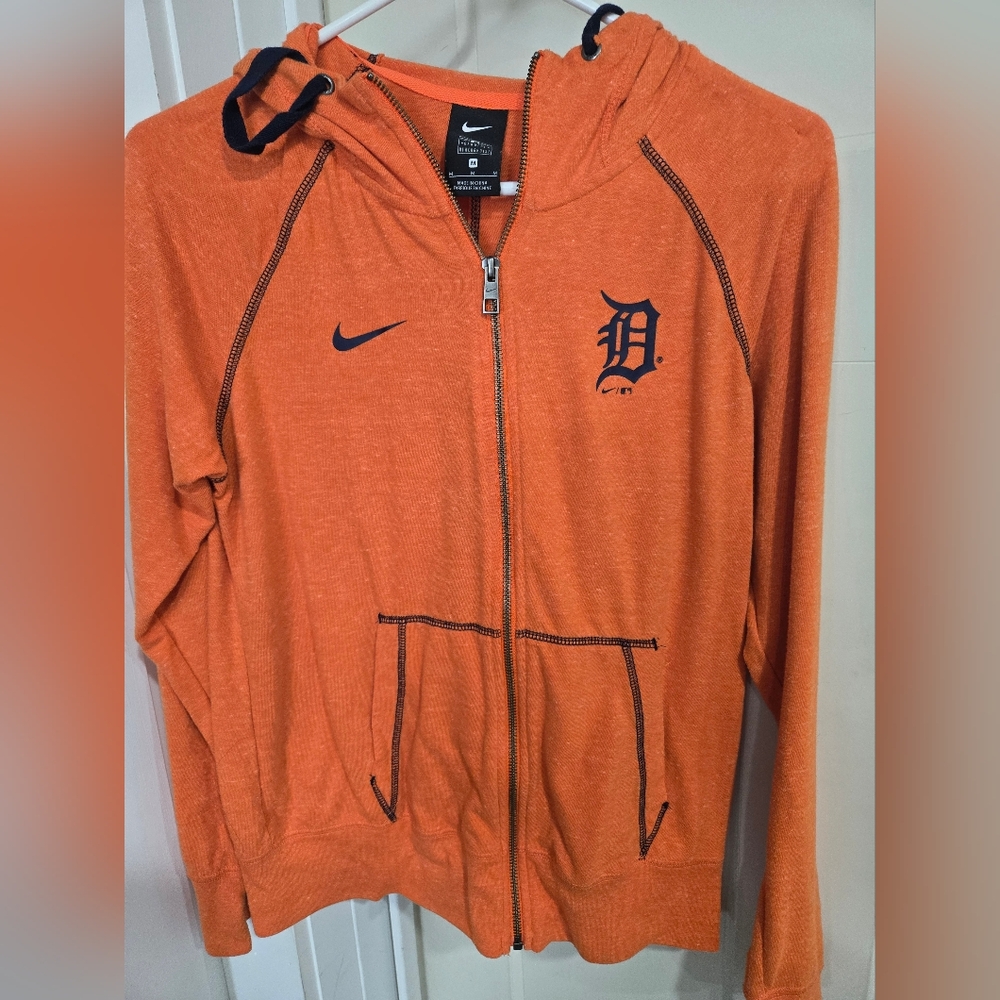 Nike Orange Detroit Tigers Women's Hoodie Sz Medium